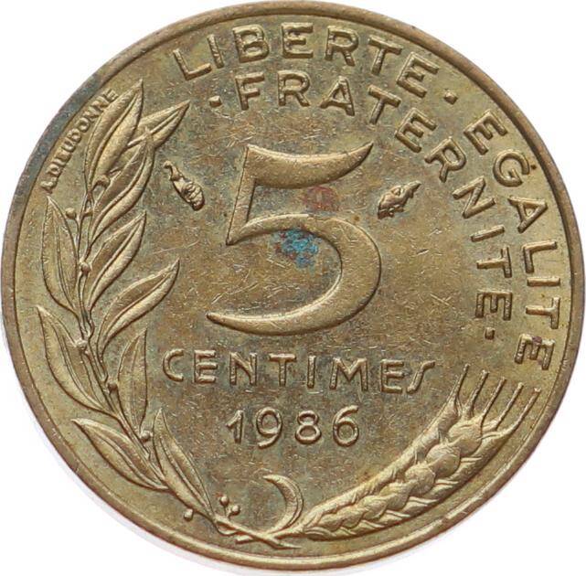 Fransa 5 Centimes 1986 ÇÇT YMP11156 - 2