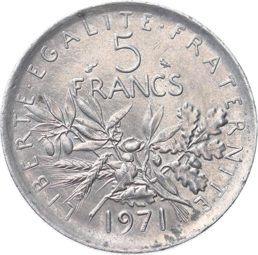 Fransa 5 Frank 1971 ÇÇT+ YMP10999 - 1