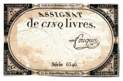 Fransa 5 Livre 1792 ÇÇT YKP1037 - Gökçekoleksiyon