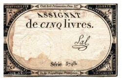 Fransa 5 Livre 1792 ÇT+ÇÇT YKP1036 - Gökçekoleksiyon