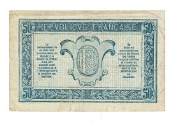 Fransa 50 Centimes 1917 *Askeri Para* ÇT+ YKP8250 - 2