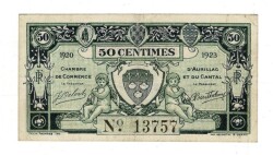 Fransa 50 Centimes 1920-1923 *Aurillac* ÇT+ YKP8256 - 3