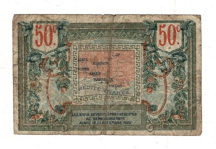 Fransa 50 Centimes 1920 *Region Provincale* Temiz YKP8253 - 2