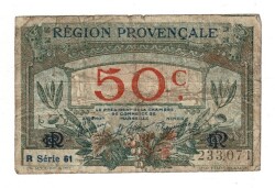 Fransa 50 Centimes 1920 *Region Provincale* Temiz YKP8253 - 3