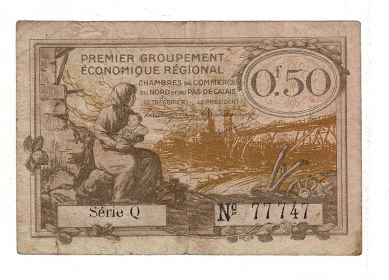 Fransa 50 Centimes 1925 *Nord Pas de Calais* ÇT YKP8254 - 3