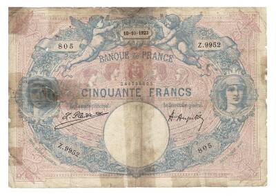 Fransa 50 Frank 1923 Haliyle *Nadir* YKP4576 - 1