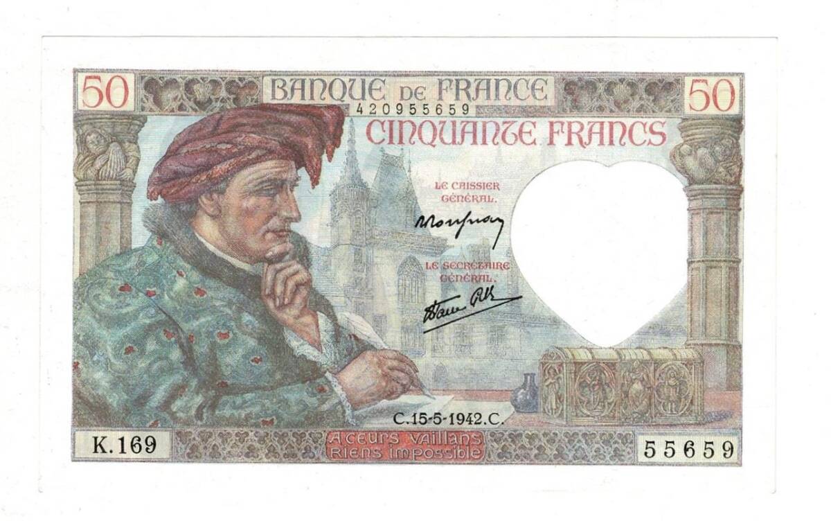 Fransa 50 Frank 1942 ÇA YKP8084 - 1