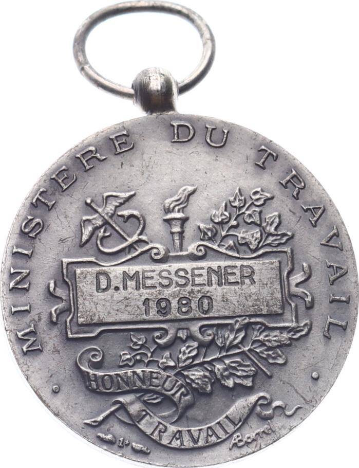  Fransa Çalışma Bakanlığı 1980 Yılı İşçi Şeref Madalyası Gümüş MVM2100 #127 - 2