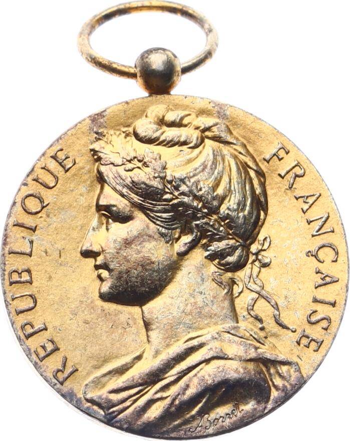  Fransa Çalışma Bakanlığı 1985 Yılı İşçi Şeref Madalyası Gümüş Üzeri Altın Kaplama MVM2104 #136 - 3