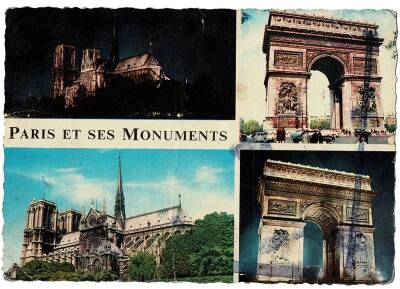 Fransa Paris Şehir Anıtları Kartpostal *Arkası Yazılı* KRT11530 - 1