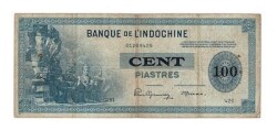 Fransız Indochine 100 Piastres 1945 - ÇT YKP7413 - Gökçekoleksiyon