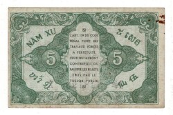 Fransız Indochine (Çinhindi) 5 Cents 1942 ÇÇT YKP8258 - 2