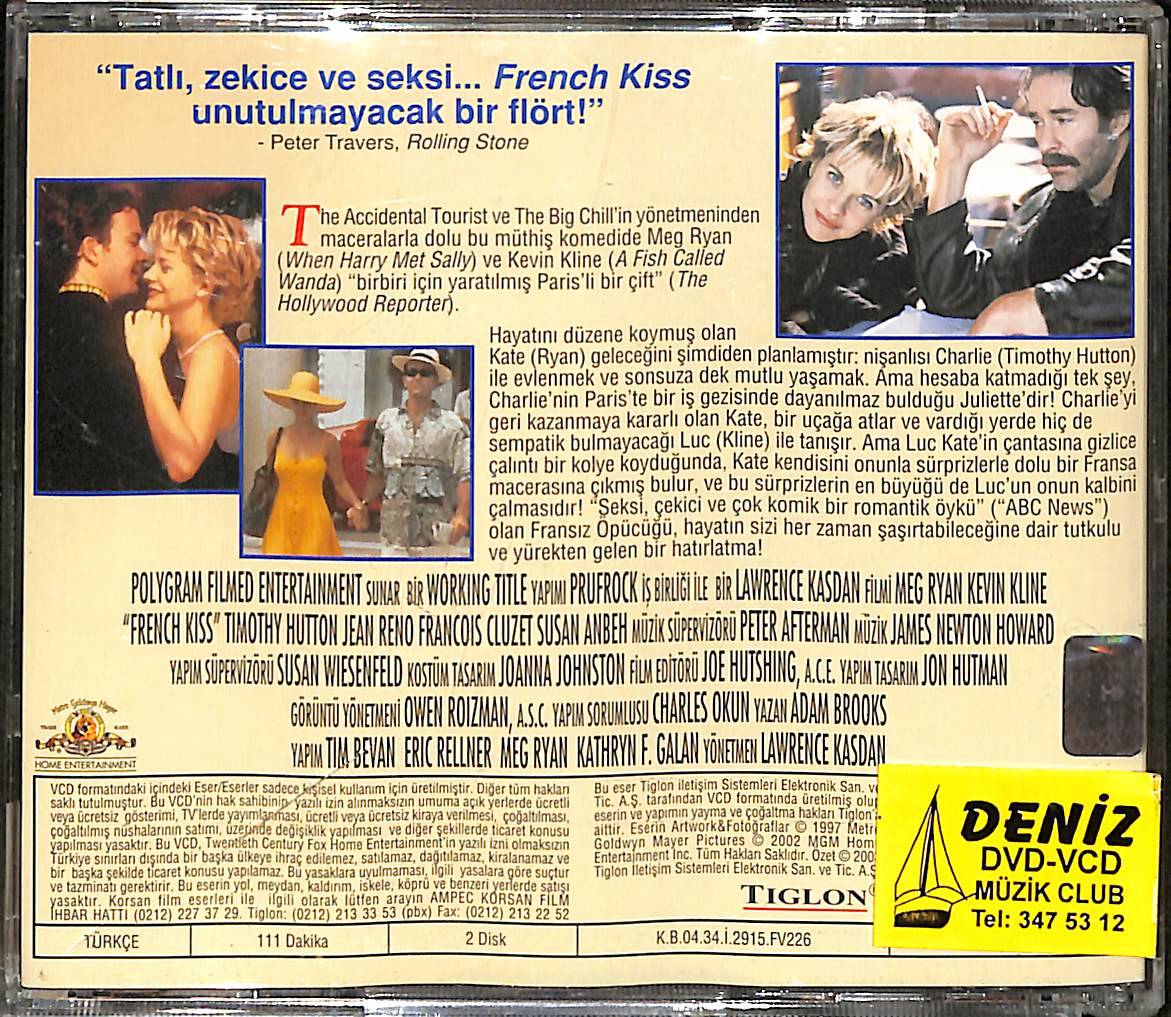 Fransız Öpücüğü (1995) Orjinal VCD Film ' Meg Ryan - Kevin Kline ' VCD28788 - 2