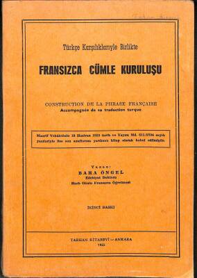 FRANSIZCA CÜMLE KURULUŞU - TÜRKÇE KARŞILIKLARIYLA BİRLİKTE NDR75805 - 1