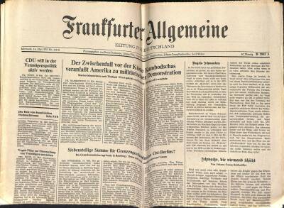 Frantfurter Allgemeine Gazetesi 14 Mai 1975 - CDU Will In Der Vermögenspolitik Aktiv Werden GZ125154 - 1