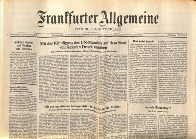 Frantfurter Allgemeine Gazetesi 17 Juli 1975 - Ankara Rechnet Mit Waffen Aus Amerika GZ125142 - 1