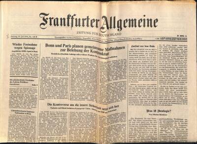 Frantfurter Allgemeine Gazetesi 19 Juli 1975 - Die Kontroverse Um Die Innere Sicherheit Setzt Sich Fort GZ125144 - 1