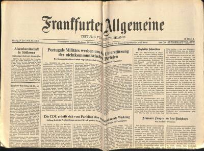 Frantfurter Allgemeine Gazetesi 23 Juni 1975 - Die CDU Erhofft Sich Vom Parteitag Eine Mobilisierende Wirkung GZ125146 - 1
