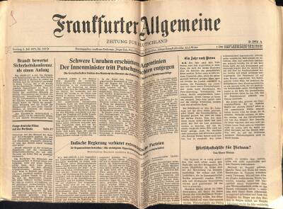 Frantfurter Allgemeine Gazetesi 5 Juli 1975 - Brandt Bewertet Sicherheitskonferenz Als Einen Anfang GZ125165 - 1