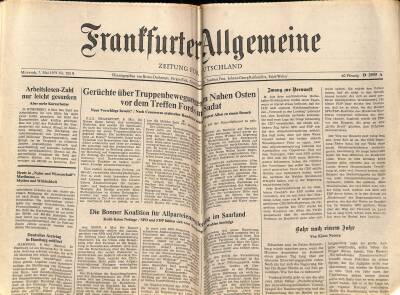 Frantfurter Allgemeine Gazetesi 7 Mai 1975 - Die Bonner Koalition Für Allparteienregierung Im Saarland GZ125153 - 1