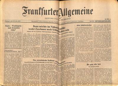 Frantfurter Allgemeine Gazetesi 8 Juli 1975 - Das Argentinische Kabinett Zurückgetreten GZ125137 - 1