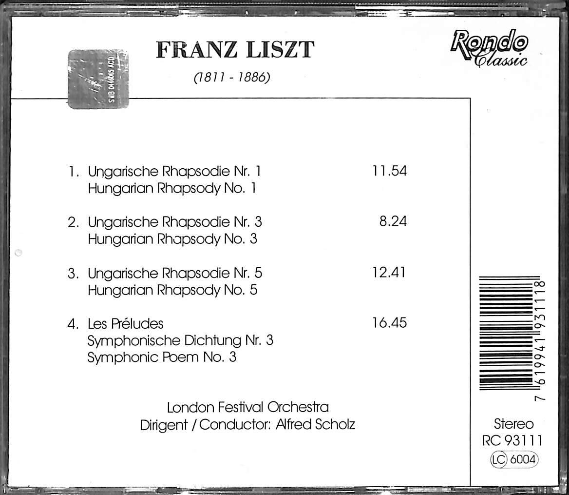 Franz Liszt - Same CD (İkinci El) CD4272 - 2