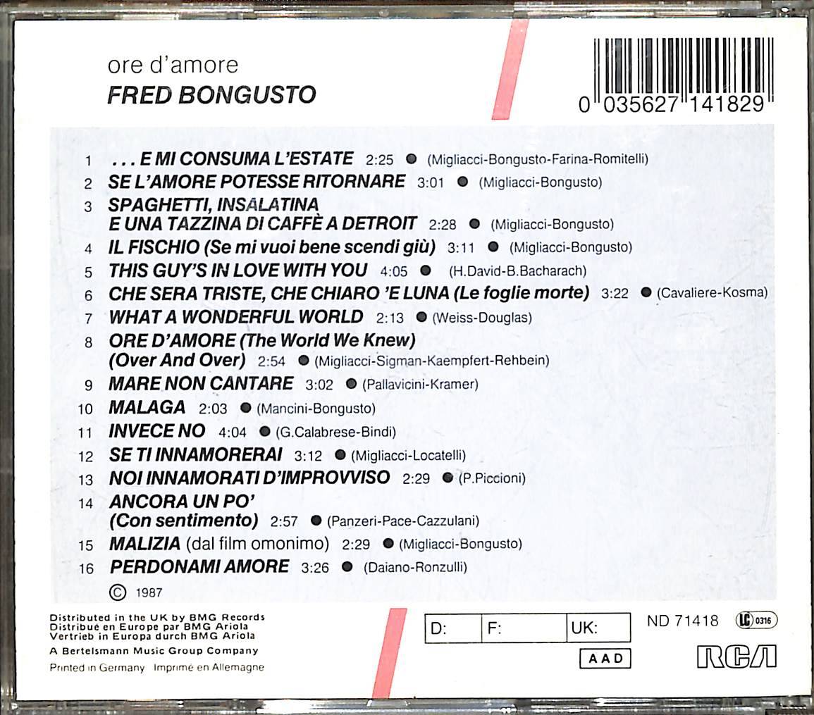 Fred Bongusto – Ore D'Amore CD (İkinci El) CD5270 - 2