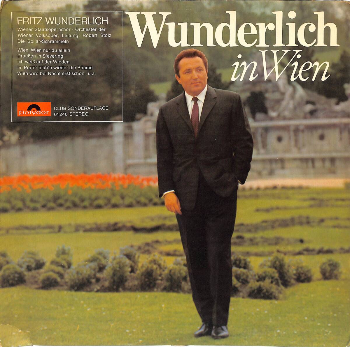 Fritz Wunderlich – Wunderlich in Wien | Polydor 33'lük LP (Long Play) PLAK (10/8.5) ''Orijinal Avusturya Baskısı'' PLK28179 - 1