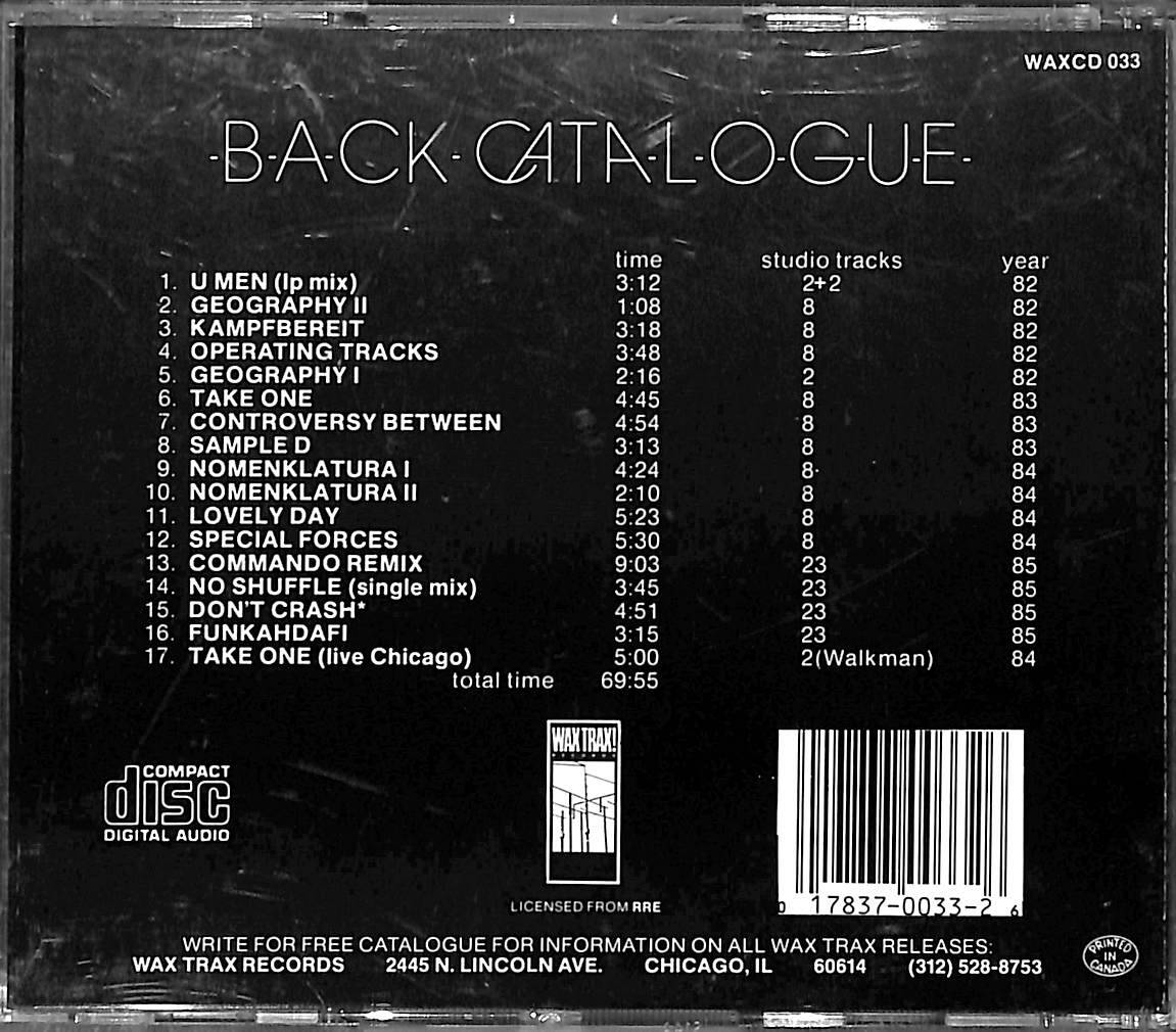 Front 242 ‎- Back Catalogue CD (İkinci El) CD4298 - 2