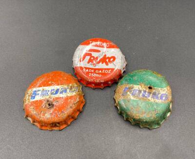 Fruko Sade Gazoz – Eski Gazoz Kapakları | Farklı Renkler (3’lü Lot) AOB3436 - 1