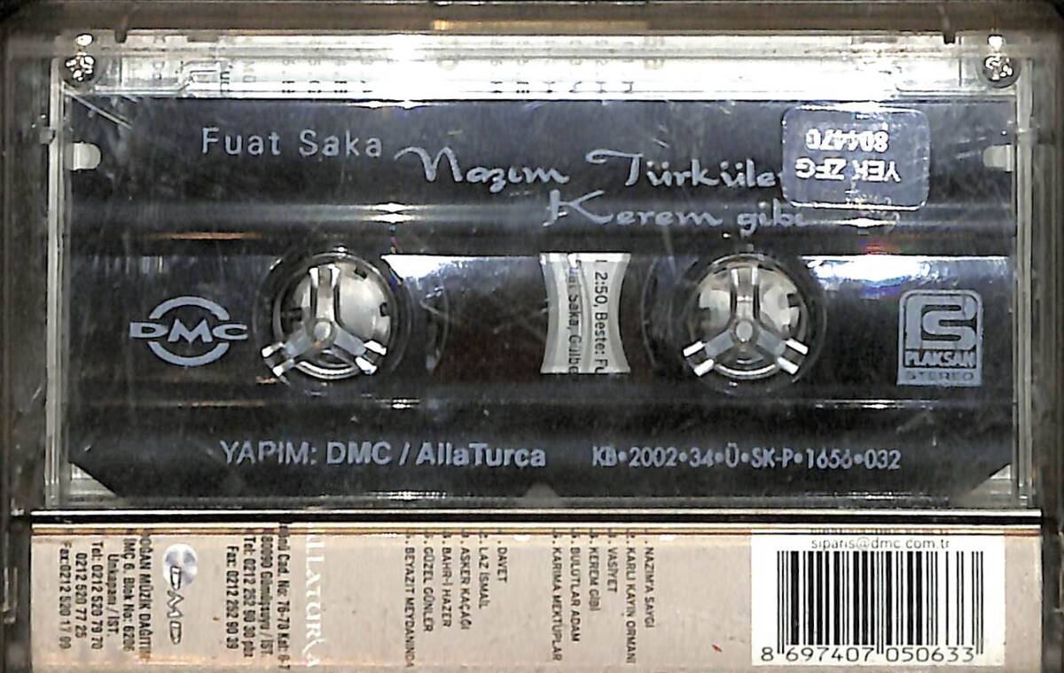 Fuat Saka – Nazım Türküleri / Kerem Gibi Kaset (İkinci El Kaset) KST29576 - 2