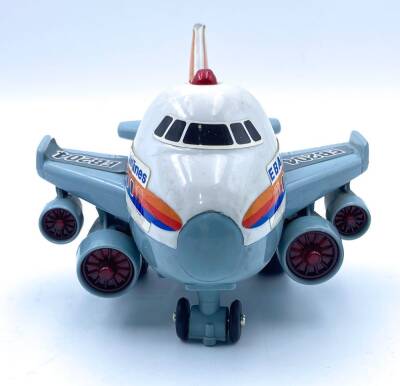 Funny Plane Işıklı Müzikli Eski Oyuncak Uçak 1970ler OYN21 (N) - 1