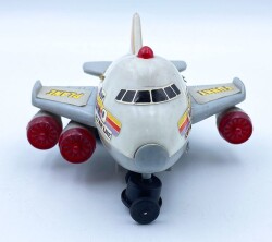 Funny Plane Işıklı Müzikli Eski Oyuncak Uçak 1970ler OYN26 (N) - 1