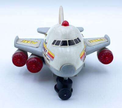 Funny Plane Işıklı Müzikli Eski Oyuncak Uçak 1970ler OYN26 (N) - 1