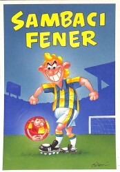 Futbol Karikatür Kartpostal KRT16649 - Gökçekoleksiyon