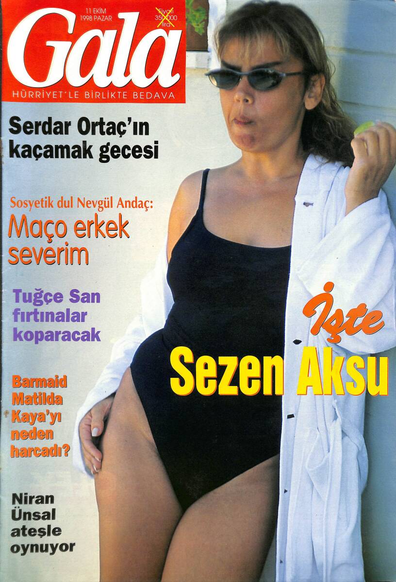 Gala Magazin Dergisi 11 Ekim 1998 - İşte Sezen Aksu - Ajda Pekkan'ın Londra Macerası - Orhan Gencebay Ve Oğlu Altan NDR89426 - 1