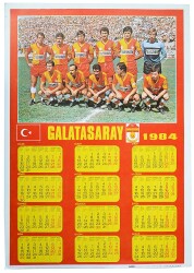 Galatasaray 1984 Yılı Takvimi (35x50cm) KRT11121 - Gökçekoleksiyon