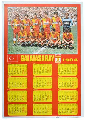 Galatasaray 1984 Yılı Takvimi (35x50cm) KRT11121 - 1