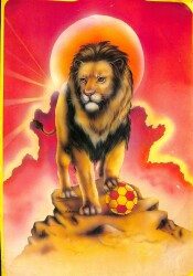 Galatasaray Aslan Karikatür Kartpostal KRT4577 - Gökçekoleksiyon