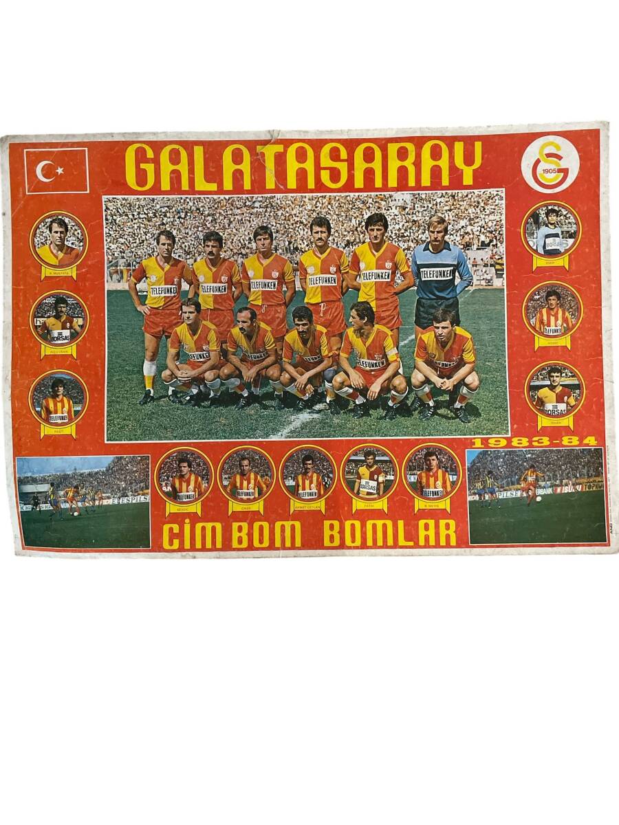 Galatasaray Futbol Takımı Kadrosu 1983 - 1984 Kartpostal (Ultra Dev Boy) KRT24044 - 1