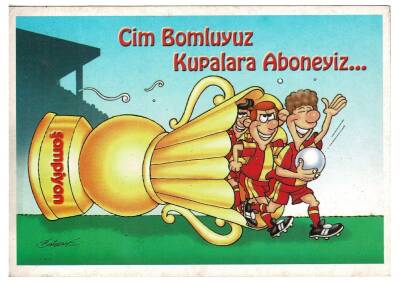 Galatasaray Karikatür Kartpostalı KRT9579 - 1
