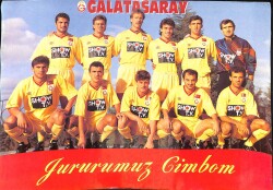 Galatasaray Oyuncu Kadrosu Kartpostal KRT3916 - Gökçekoleksiyon