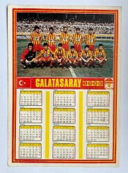 Galatasaray Oyuncu Kadrosu Ve 1986 Takvimi Kartpostal KRT11125 - Gökçekoleksiyon
