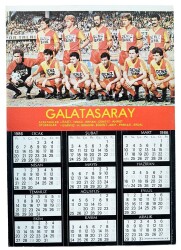 Galatasaray Oyuncu Kadrosu Ve 1986 Yılı Takvimi (35x50cm) KRT11124 - Gökçekoleksiyon