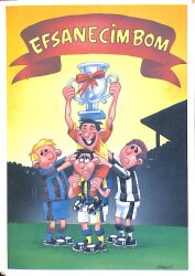 Galatasaray Temalı Kartpostal (Küçük Boy) KRT23079 - Gökçekoleksiyon