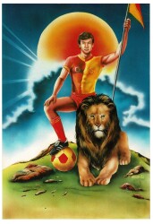 Galatasaraylı Tanju Çolak Karikatür (Büyük Boy) Kartpostal KRT9038 - Gökçekoleksiyon