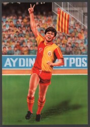 Galatasaraylı Tanju Çolak Karikatür Kartpostal KRT3920 - Gökçekoleksiyon