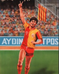 Galatasaraylı Tanju Çolak Karikatür Kartpostal KRT5369 - Gökçekoleksiyon