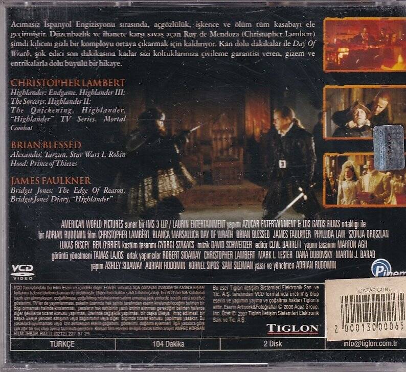 Gazap Günü - Day Of Wrath VCD Film VCD7265 - 2