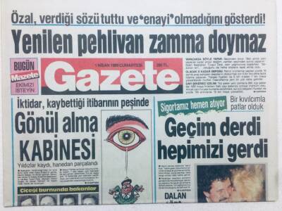 Gazete Gazetesi - 1 Nisan 1989 - Şeker Stokçusu Anaplı Çıktı GZ46095 - 1